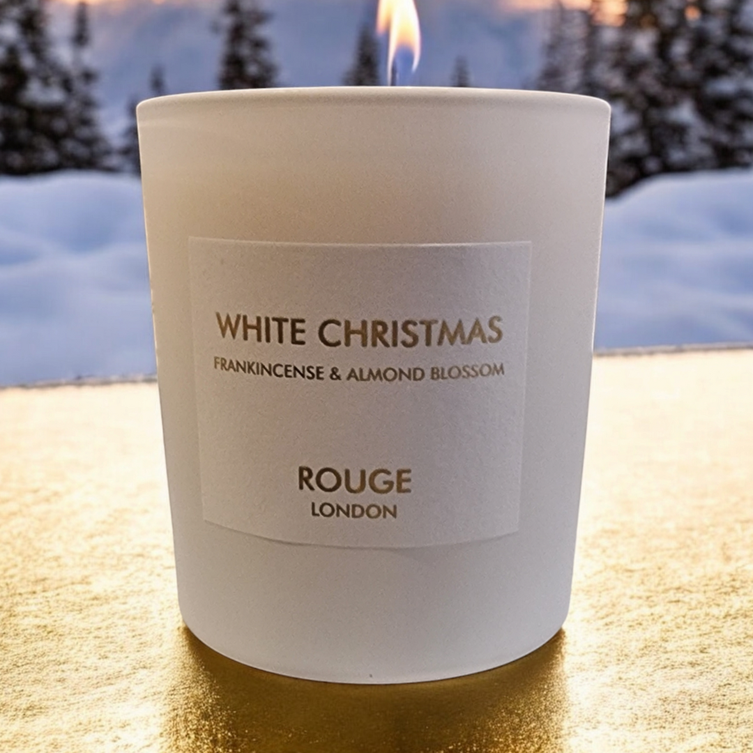 White Christmas - Frankincense & Almond Blossom Luxury Scented Candle