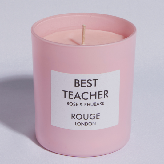 Best Teacher - Rose & Rhubarb Luxury Scented Candle - By Rouge London