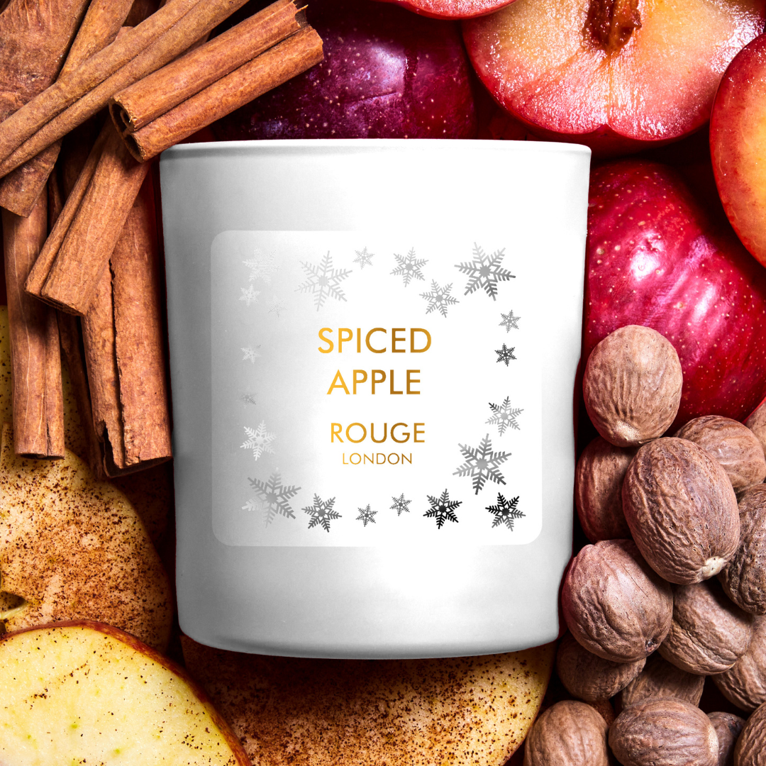 Spiced Apple Apple, Cinnamon & Nutmeg Luxury Scented Candle Happy
