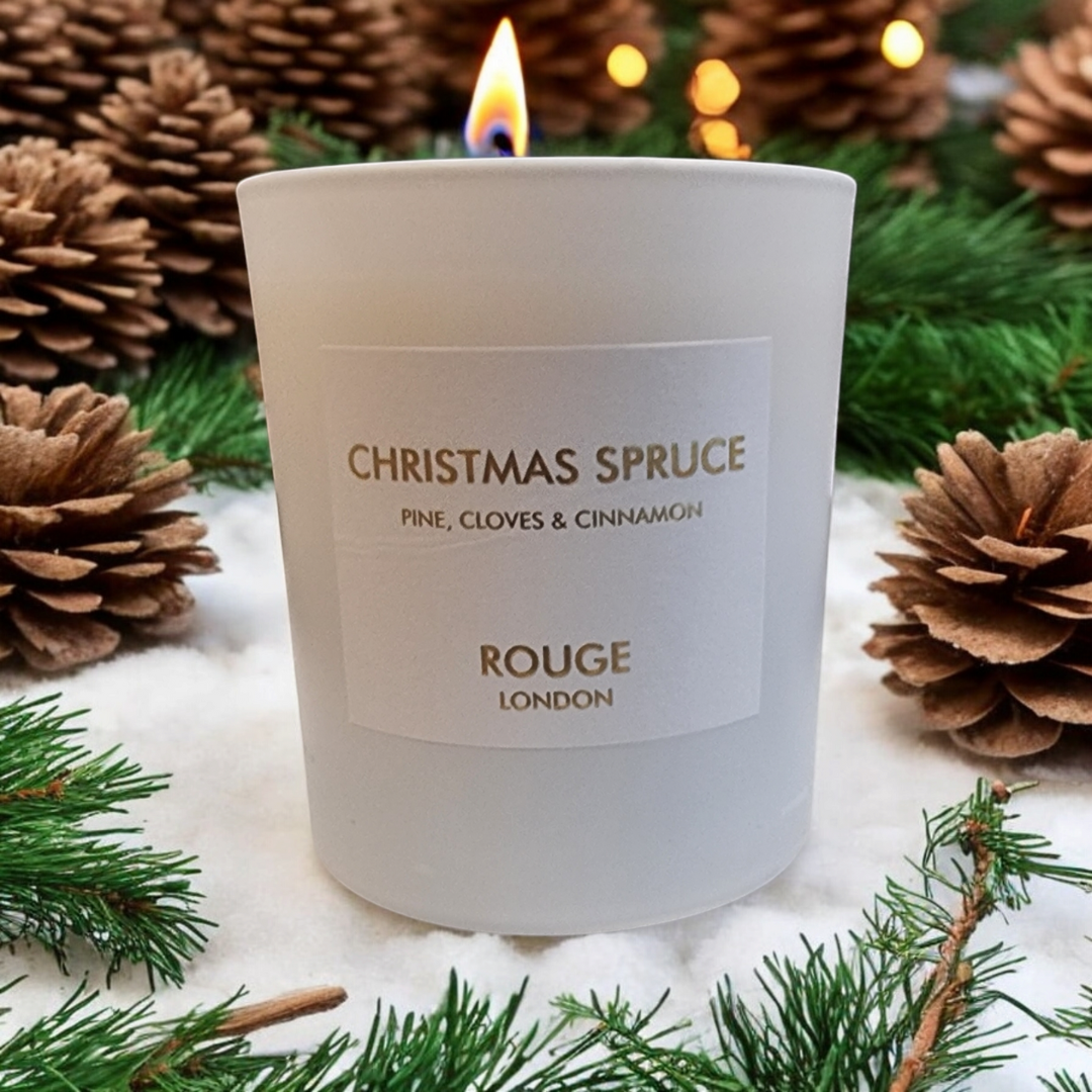 Christmas Spruce TESTER Luxury Scented Candle - Pine, Berries and Amber