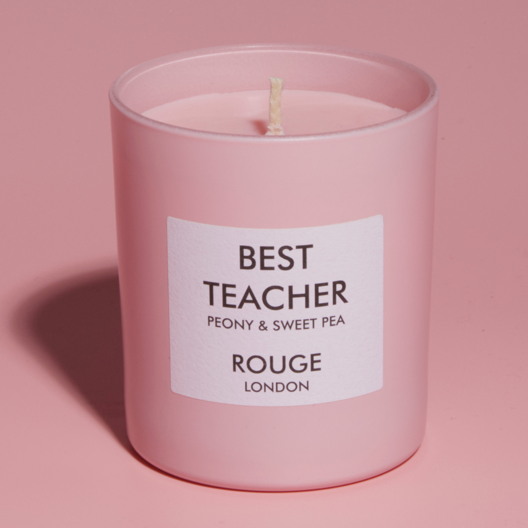 Best Teacher - Peony & Sweet Pea Luxury Scented Candle - By Rouge London