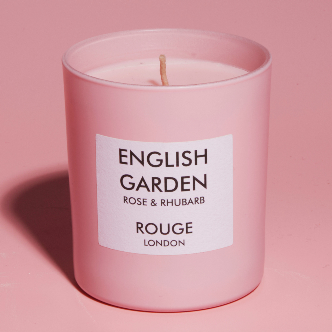 English Garden - Rose & Rhubarb Luxury Scented Candle - By Rouge London