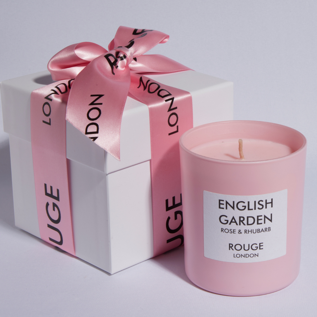 English Garden - Rose & Rhubarb Luxury Scented Candle - By Rouge London