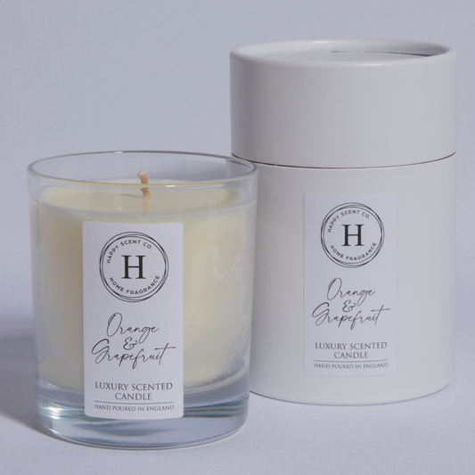 Orange & Grapefruit TESTER Luxury Scented Candle - by Happy Scent Co
