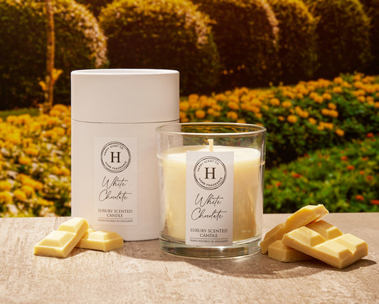 White Chocolate Luxury Scented Candle - By Happy Scent Co