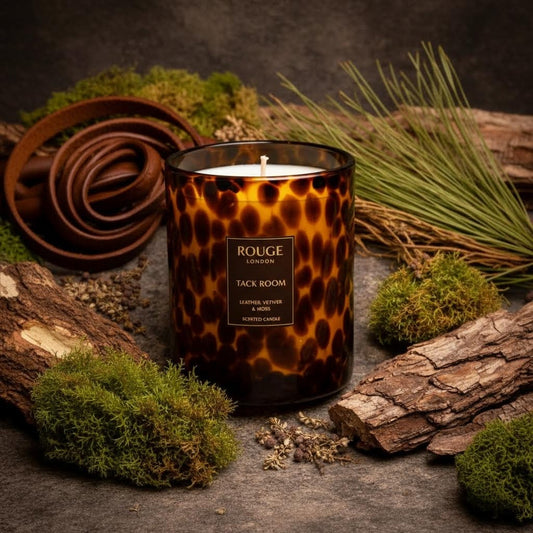 Leather, Vetiver & Moss Luxury Scented Single Wick Candle