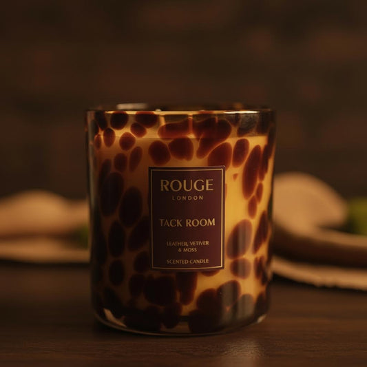 Leather, Vetiver & Moss Luxury Scented 2 Wick Candle